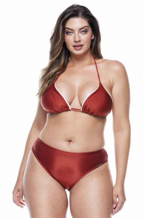 Curtain Plus Size Brazilian Bikini with Tellha and Pearl Cups - LEHONA