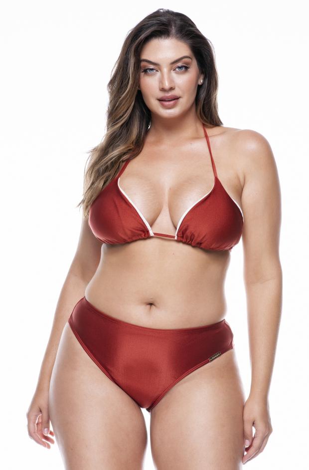 Curtain Plus Size Brazilian Bikini with Tellha and Pearl Cups - LEHONA