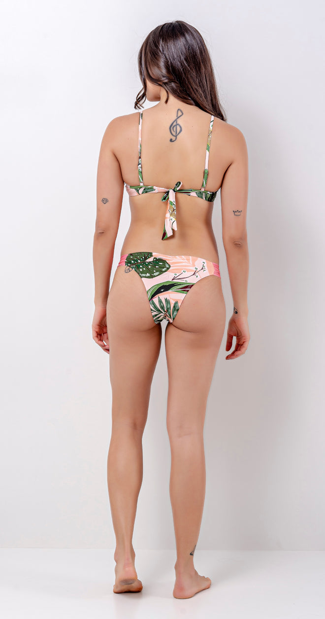 Tropical Print Half Cup Brazilian Bikin (NO RETURN AND EXCHANGE)