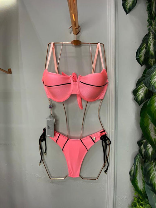 BRAZILIAN BIKINI WITH PINK RIM