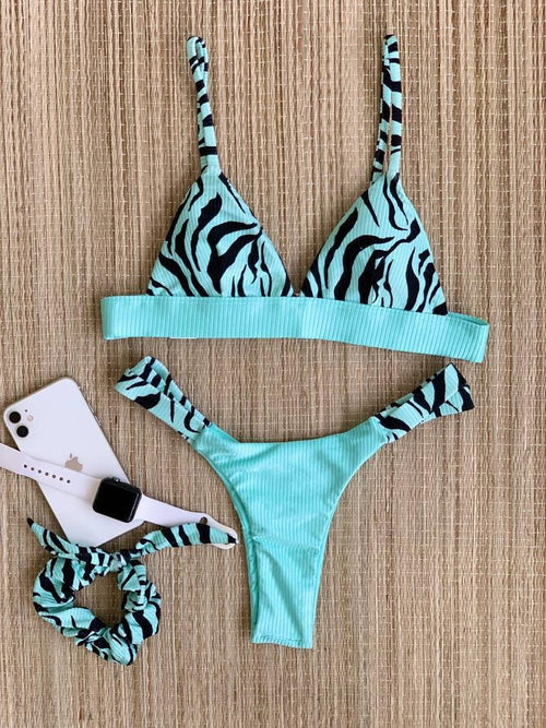 Brazilian Curtain Bikini Sets Neon
