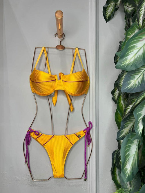 BRAZILIAN BIKINI WITH TURQUOISE RIM