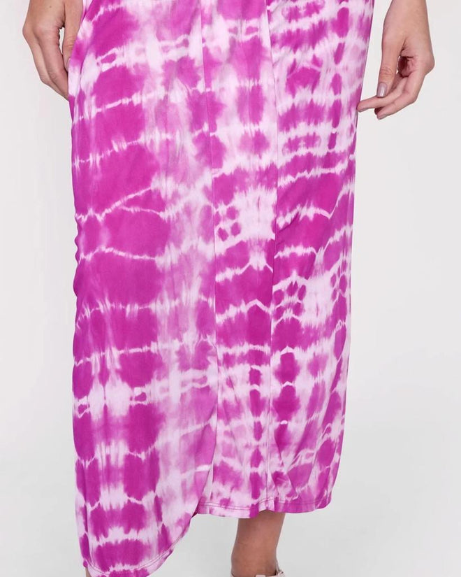 Acqua Skirt by Classic Midi Tie Dye Purple