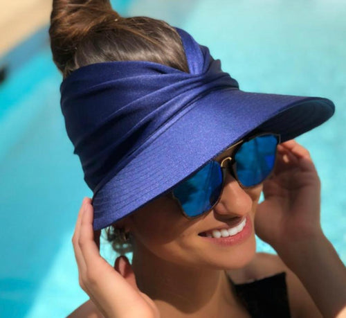 Black Pleated Brazilian Visor