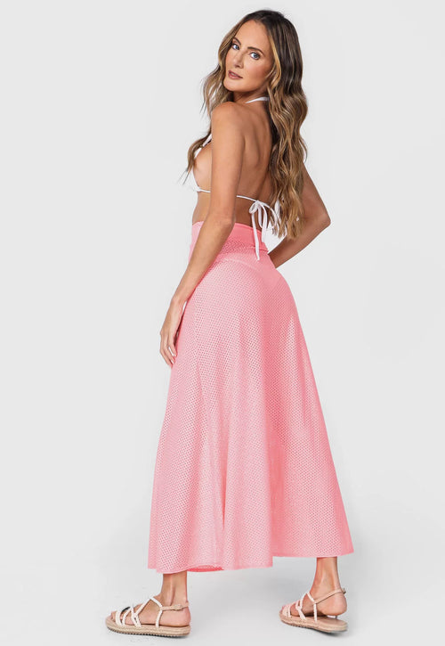 Perforated Long Skirt Cover-up Skirt Long Beach