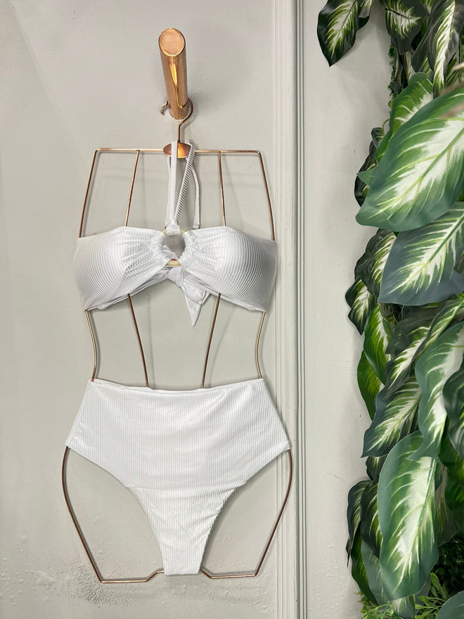 Hot Pants Orange Brazilian Bikini With Ring