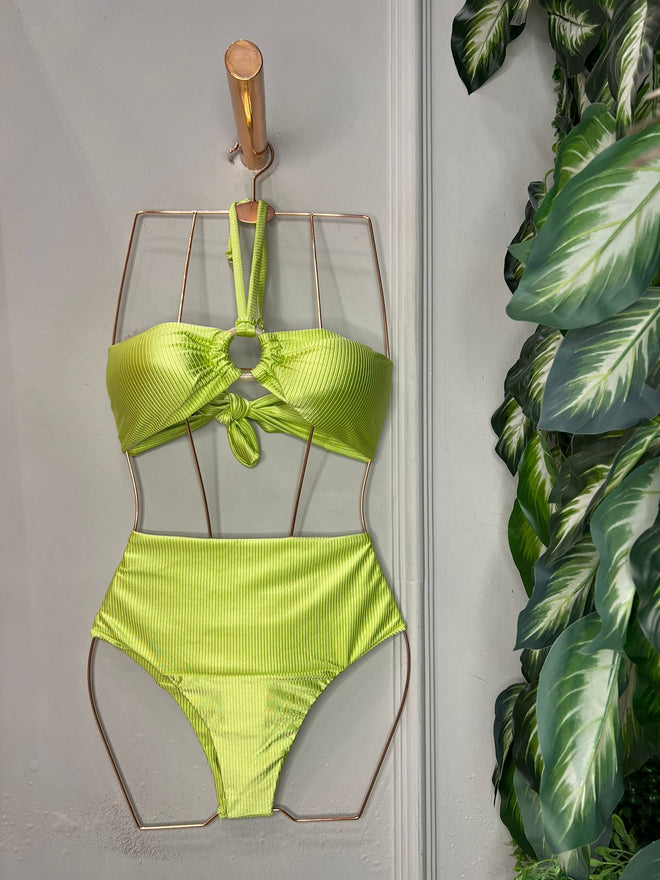 Hot Pants Orange Brazilian Bikini With Ring