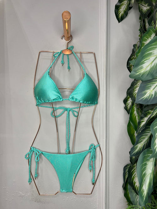 Neon Bikini Curtain Triangle Lace Panties.