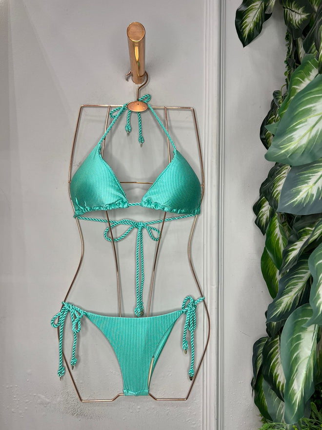 Neon Bikini Curtain Triangle Lace Panties.