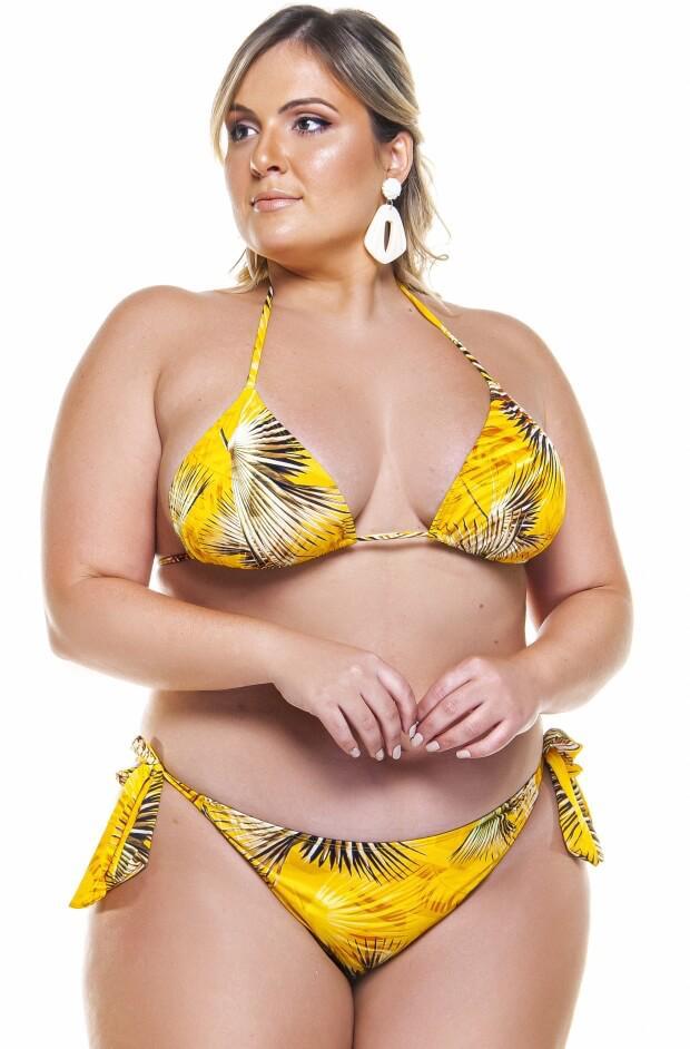 Plus Size Brazilian Curtain Bikini Bra and Panties - LEHONA