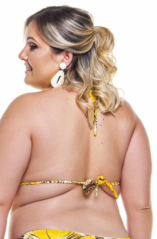 Plus Size Brazilian Curtain Bikini Bra and Panties - LEHONA