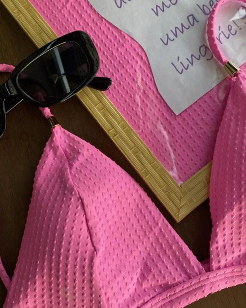 Bikini Set Bust Curtain With Thread Panties Gummy Rose
