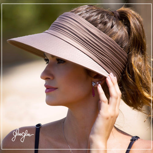 Black Pleated Brazilian Visor