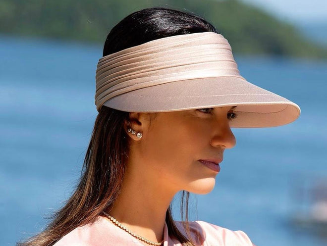 Pearl Pleated Brazilian Visor