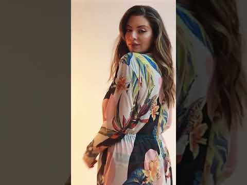 Plus Size Stripe Brazilian with Cups and Bow in Buzios Print - LEHONA
